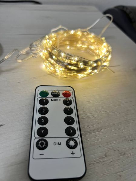 Гірлянда &ldquo;Роса&rdquo; на прозорому проводі від USB теплий білий 4-R20PUG фото